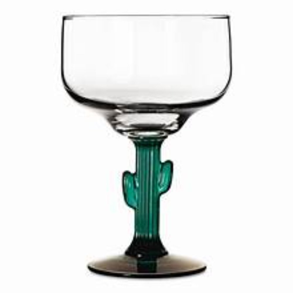 Southwestern Cactus Margarita/Dessert Glass Set of 2